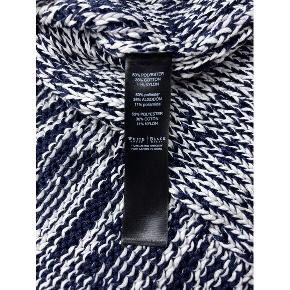 White House Black Market Sleeveless Marled Knit Turtleneck Sweater Top Size S Bl - Picture 4 of 10